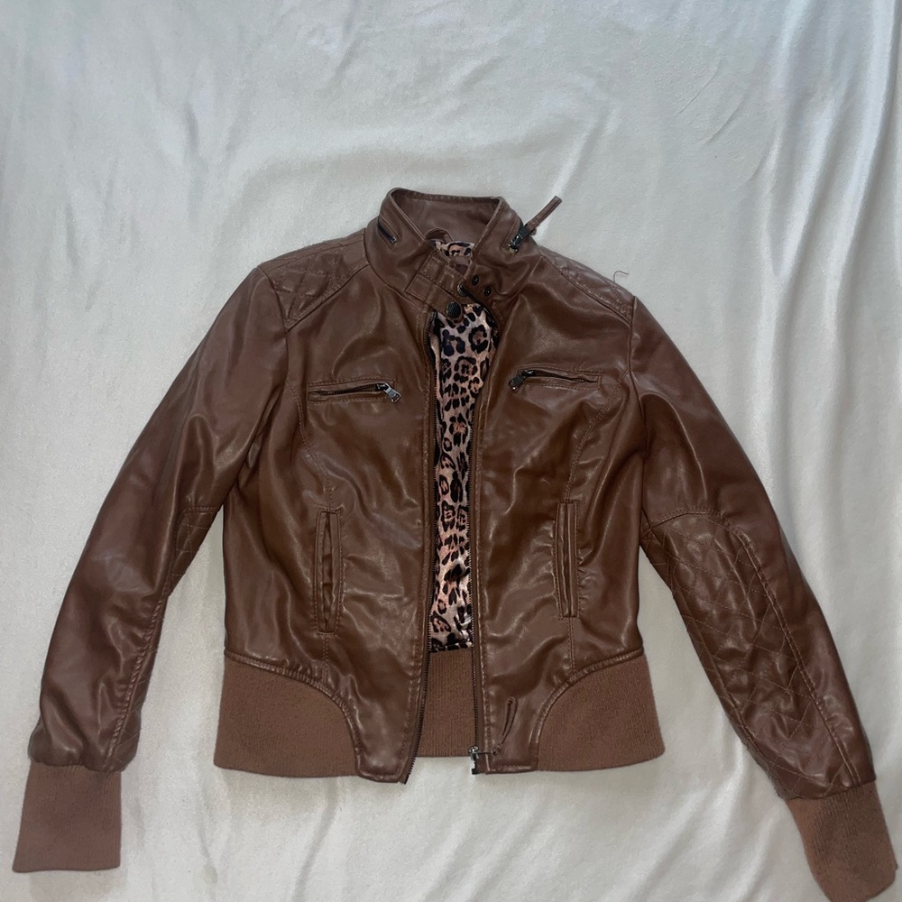 Womens Brown leather jacket